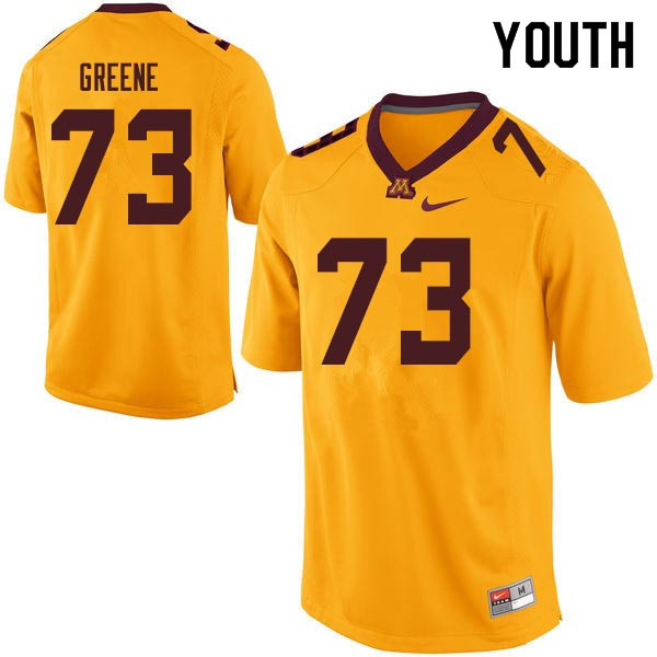 Youth #73 Donnell Greene Minnesota Golden Gophers College Football Jerseys Sale-Gold - Click Image to Close